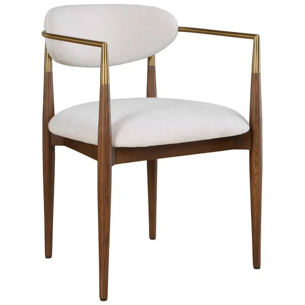 Moxie Dining Un/Unarm Silla, Walnut, Juego of 2