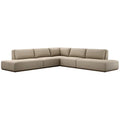 Un/Unadler Outdoor 5 Piece Sectional + Bumper Chaise, Concha Fog