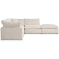 Stevie 4 Piece Sectional w/ Otomana, Nomad Snow